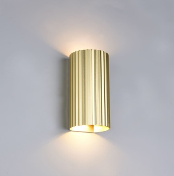 Immagine di Applique Oro Cilindro Rigato Soka Biemissione 2xGU10 Trio