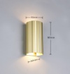 Immagine di Applique Oro Cilindro Rigato Soka Biemissione 2xGU10 Trio