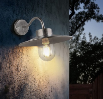 Immagine di Applique Esterni Alluminio Zincato IP44 Tana Trio