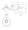 Immagine di Applique Esterni Alluminio Zincato IP44 Tana Trio