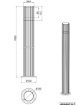 Immagine di Paletto Da Giardino 100 cm Antracite Cilindro Rigato IP54 Volga Trio 1xE27