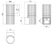 Immagine di Applique Per Esterni IP54 Cilindro Rigato Antracite Volga Trio 1xE27