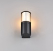 Immagine di Applique Per Esterni IP54 Cilindro Rigato Antracite Volga Trio 1xE27