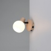 Immagine di Applique Orientabile Beige Per Comodini Vetro Bianco Boba Trio