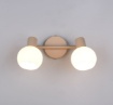Immagine di Lampada Soffitto Boba Beige Con Due Faretti Vetro Direzionabili Trio