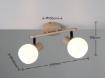 Immagine di Lampada Soffitto Boba Beige Con Due Faretti Vetro Direzionabili Trio