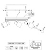Immagine di Lampada Soffitto Barra Legno Con Tre Faretti Orientabili Vetro Fume Travia Trio