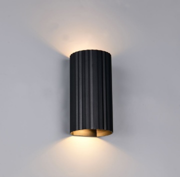 Immagine di Applique Design Rigato Nero Biemissione GU10 Nero Soka Trio
