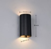 Immagine di Applique Design Rigato Nero Biemissione GU10 Nero Soka Trio
