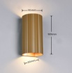Immagine di Applique Rigata Cilindro Biemissione Marrone Soka 2xGU10 Trio