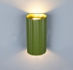 Immagine di Applique Rigata Soka Cilindro Verde Luce Sopra Sotto 2xGU10 Trio
