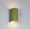 Immagine di Applique Rigata Soka Cilindro Verde Luce Sopra Sotto 2xGU10 Trio