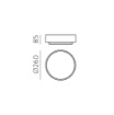 Immagine di Plafoniera Rotonda Nera Per Bagno IP44 Dins 32 cm Led 24w CCT ACB