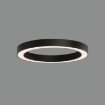 Immagine di Plafoniera Moderna Cerchio Led CCT 50w Aliso Nero Ø60 cm ACB
