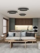 Immagine di Plafoniera Moderna Cerchio Led CCT 50w Aliso Nero Ø60 cm ACB