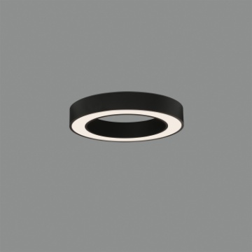 Immagine di Plafoniera Moderna Anello Nero Aliso 47cm Led Integrato CCT 38w ACB