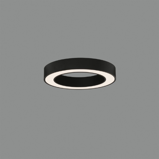Immagine di Plafoniera Moderna Anello Nero Aliso 47cm Led Integrato CCT 38w ACB