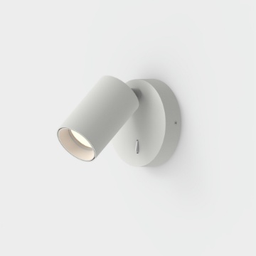 Immagine di Faretto Bianco Orientabile Da Parete Led GU10 Gina con Switch ACB