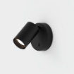 Immagine di Applique Faretto Nero Orientabile Da Parete con Switch Gina ACB