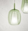 Immagine di Lampadario Vetro Soffiato Ovale Colorato Per Isola Cucina Thelma Ondaluce