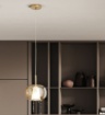 Immagine di Lampada Pendente Moderna Boccia Doppio Vetro Soffiato Thelma Ondaluce