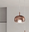 Immagine di Lampada Pendente Moderna Boccia Doppio Vetro Soffiato Thelma Ondaluce