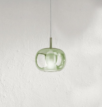 Immagine di Lampada Pendente Moderna Boccia Doppio Vetro Soffiato Thelma Ondaluce