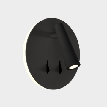 Immagine di Applique Comodino Con Spot Orientabile Led 3000k Panau Nero ACB