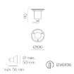 Immagine di Faretto Calpestabile Per Esterni Acciaio Inox IP67 Nemo GU10 10 cm ACB