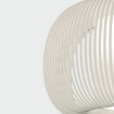 Immagine di Lampadario Bombato Bianco Listelli Tessuto Mirta 45 cm ACB