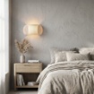 Immagine di Applique Decorativa Design Bombato Tessuto Bianco Mirta ACB