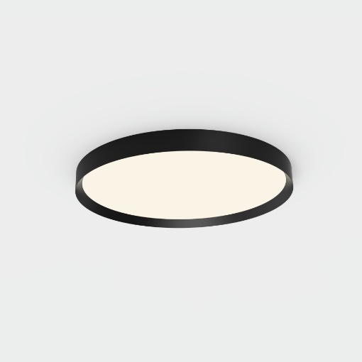 Immagine di Plafoniera Rotonda Minsk Nera 60 cm Led 39w Colore Luce Selezionabile ACB