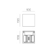Immagine di Applique Esterna Kendo Cubo Bianco Fasci di Luce Regolabili Led CCT IP65 ACB