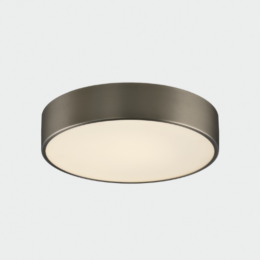 Immagine di Plafoniera Bagno Dins Nichel Vetro Bianco 32 cm IP44 ACB