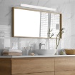 Immagine di Applique Led Lineare Specchio Bagno Argento Box L89 cm IP44 ACB