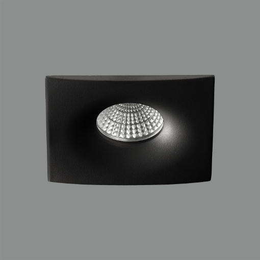 Immagine di Faretto da Incasso GU10 Quadrato Nero Doro 98 mm ACB