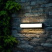 Immagine di Applique Lineare Per Esterni Led 20w 3000k Aka Nero IP65 ACB
