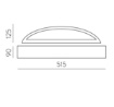 Immagine di Applique Curva Gesso Bianco 51 cm Alba 2xE14 Luce Sopra E Sotto ACB