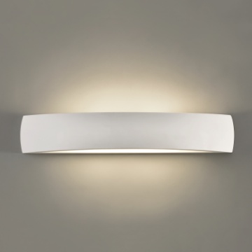 Immagine di Applique Curva Gesso Bianco 51 cm Alba 2xE14 Luce Sopra E Sotto ACB
