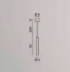 Immagine di Sospensione Poule Cilindro Sottile Per Comodino Vetro Fume Perenz