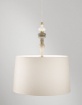 Immagine di Lampadario a Sospensione Ottone Con Paralume Avana 50 cm Abaco Perenz