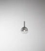 Immagine di Sospensione Sfera Vetro Grigio Specchiato 20 cm Lollipop Perenz