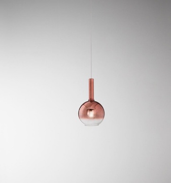Immagine di Lampada Pendente Sfera Vetro Rame Specchiato 20 cm Lollipop Perenz