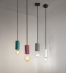 Immagine di Lampada a Sospensione Cilindro Verde Ceramica E27 Idea Perenz