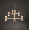 Immagine di Lampadario Con Bracci Oro Candles Led 68w 3000k Dimmerabile Perenz