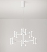 Immagine di Lampadario Per Soggiorno Bianco Candles Led 68w 3000k Dimmerabile Perenz