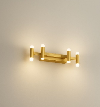 Immagine di Applique Dorata Candles Cilindri Biemissione Led 24w 3000k Perenz