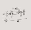 Immagine di Applique Candles 4 Cilindri Bianchi Led 24w 3000k Perenz