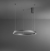 Immagine di Lampadario Decentrato Etere Anello Grigio 100 cm Led 3000k Dimmerabile Perenz