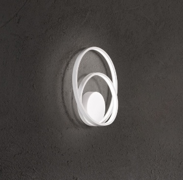 Immagine di Applique Design Curvo Led CCT 28w Ritmo Bianco Perenz